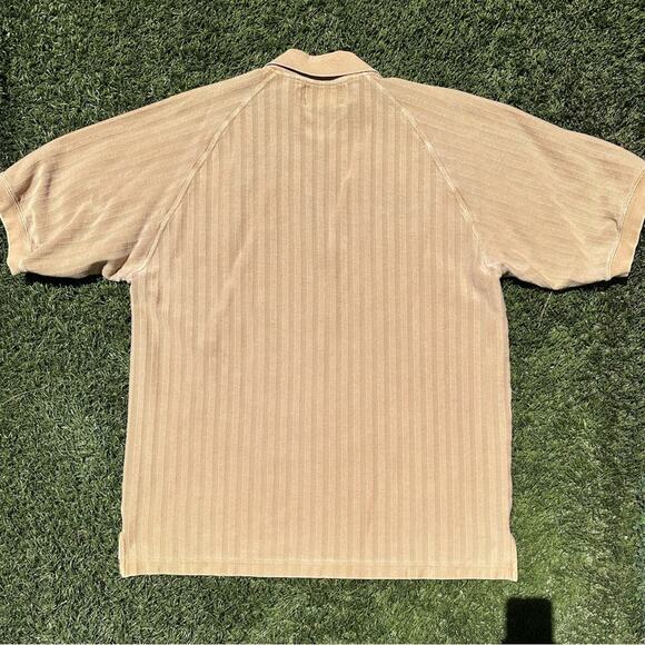 Vintage Territory Ahead Heavyweight Herringbone Textured Short Sleeve Polo Shirt - Picture 9 of 9